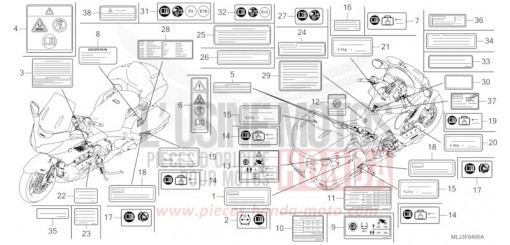 CAUTION LABEL GL1800DAP de 2023